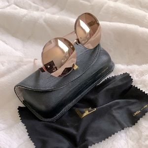 Linda Farrow Round Rose Gold Sunglasses